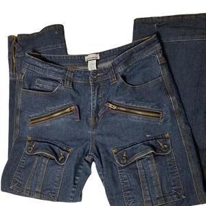 Request mid rise cargo zipper jeans Size 11